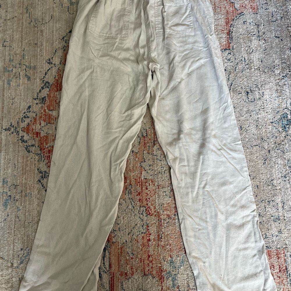 Beige Linen Pants - Picture 3 of 3
